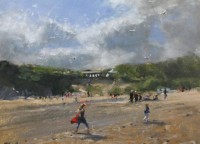 Day at the beach, Porthcurnick-SOLD